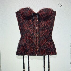 Savage X Fenty Embroidered Lace Corset Set